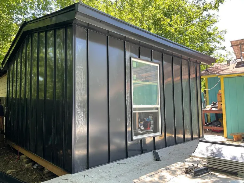 Black standing seam metal wall panels for Metal Roof Installation in Boiling Springs